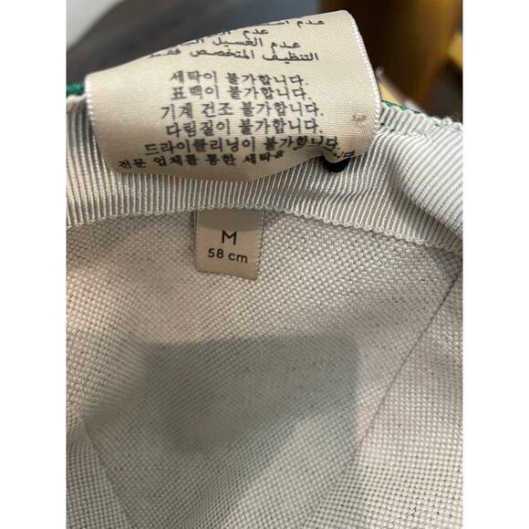 Gucci x Adidas GG LOGO Supreme Baseball Cap Hat Green Black Canvas Unisex Size M - Picture 16 of 16